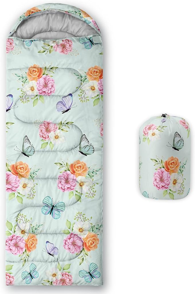 BSNTHO Camping Sleeping Bags,3 Season Warm & Cool Weather,Lightweight,Waterproof Sleeping Bags for Adults & Kids,Traveling,and Outdoors,Camping Gear Equipment