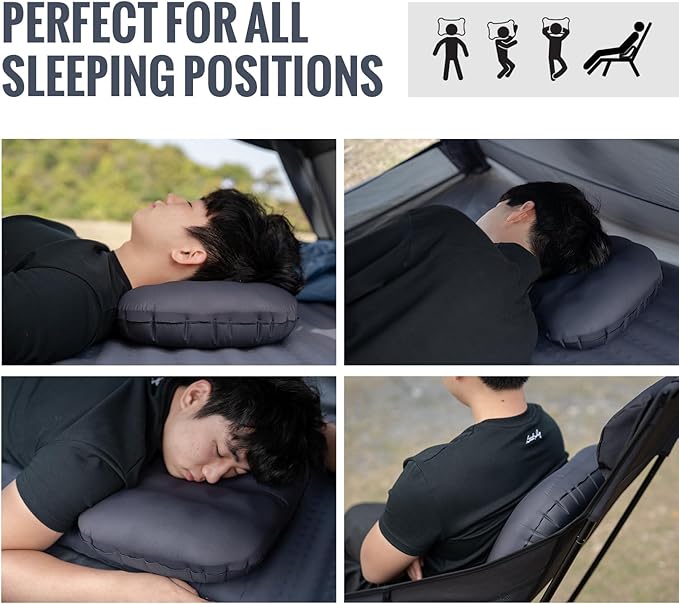 OneTigris Airdream Camping Pillow Ultralight Inflatable Compact for Travel Backpacking Hiking