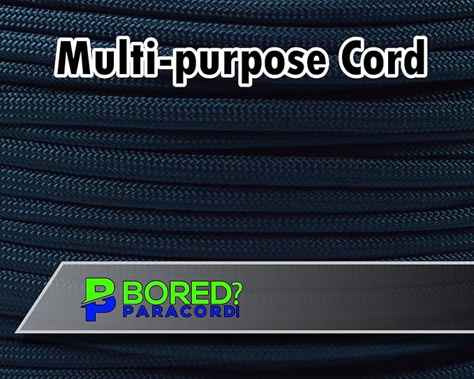 BORED? PARACORD! 550 lb Paracord - Ideal for Crafting, Camping, DIY Projects, Active & Military Outdoors - Strong Survival Rope - Tactical Parachute Cord Type III - Hunter Green 1000 Feet