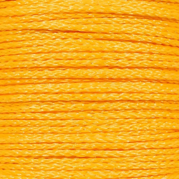 Hollow Braid Polypropylene Rope (3/16 Inch, 1000 Feet, Yellow) - Barrier Rope - Trail Marking, Crowd Control, Golf Courses