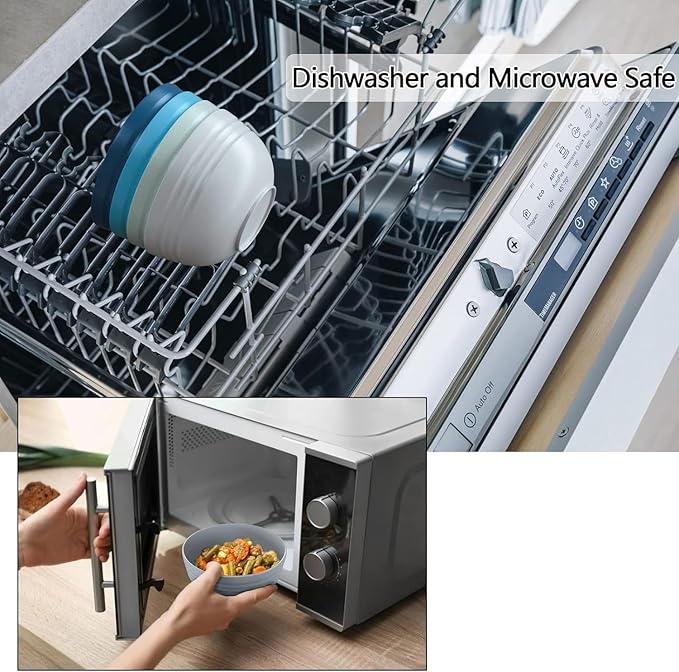 Homestockplus Unbreakable Cereal Bowls 25 OZ Microwave and Dishwasher Safe BPA-Free Bowl Dessert Bowls for Serving Soup, Oatmeal, Pasta and Salad [Set of 6]