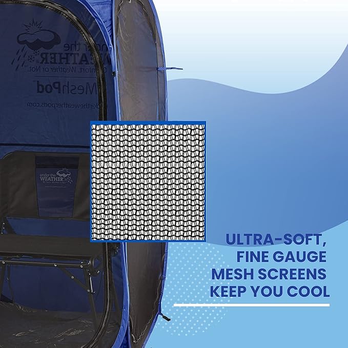 WeatherPod® The Original Shark Tank MyPod??Mesh 1-2 Person Pop-Up Screen Pod - Keeps Out Bugs, Mosquitos, and Harmful UV Rays - UPF 50 for Maximum Protection from The Sun