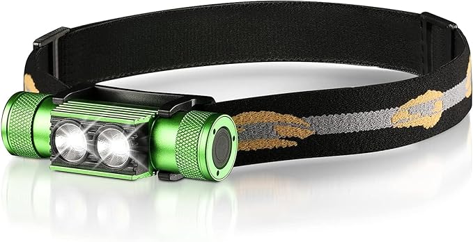 Headlamp, 1200 Lumens LED Rechargeable Headlamp for Adults, Long Runtime, Simple UI, Waterproof Head Lamp Flashlight for Outdoor Camping, Hiking, Fishing, Gifts for Family, Friends