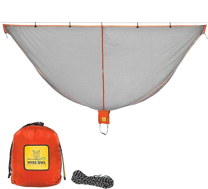 Wise Owl Outfitters Hammock Bug Net – Mosquito Net for Hammock, Lightweight Bug Netting for Camping, Hiking, Backpacking, Forest & Outdoor Use