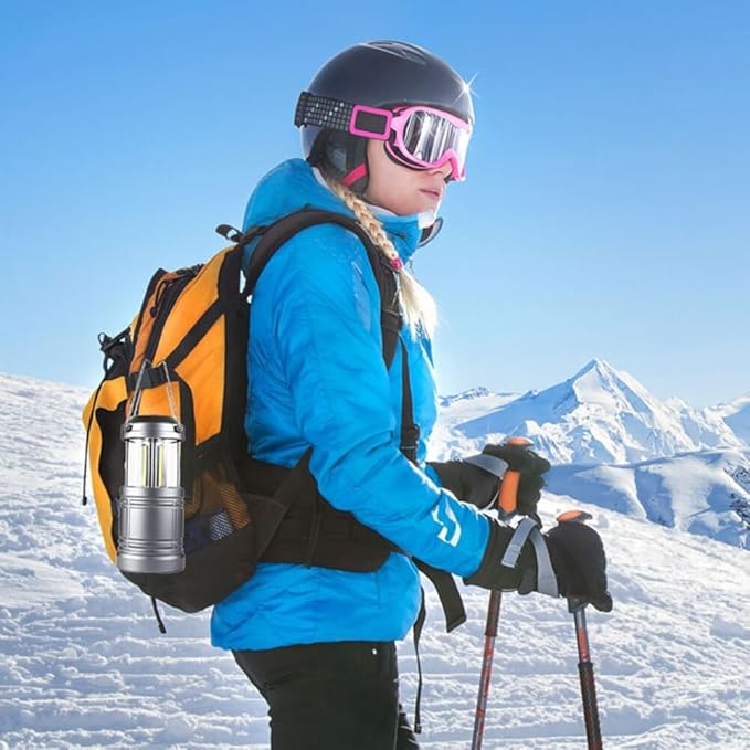 LED Camping Lantern Lights - 500 Lumens Collapsible Camping Lights - Power Outage Lantern Battery Powered for Emergency, Hurricane, Storms, 4 Pack