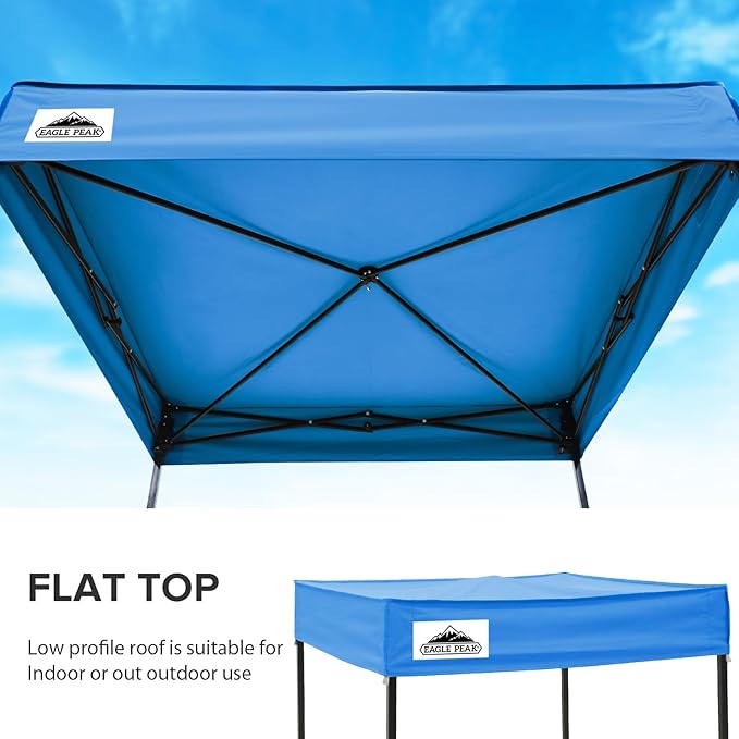 EAGLE PEAK Flex Compact 5x5 Pop-up Canopy Changing Room, Portable Privacy Dressing Room for Indoor Fashion Photoshoots, Camping, or Pool, Light Blue