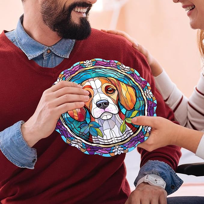 Beagle Yard and Garden Wind Spinner, Unique 3D Hanging Beagle Wind Spinner