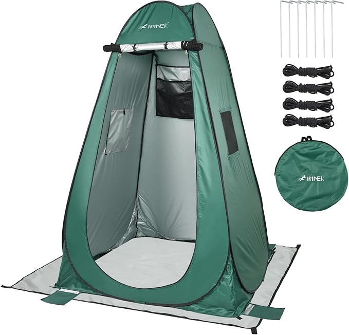 Pop Up Shower Tent, Portable Dressing Changing Tent Outdoor with Carry Bag for Camping, Beach & Hiking,75” x 48”x 48”