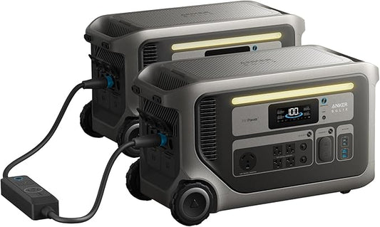 Anker SOLIX F3000 Portable Power Station with Double Voltage Hub, 6kWh, 120/240V Output, 6,000W Recharging, Solar Generators for Home Use, Power Outages, Camping, RVs, and Emergencies