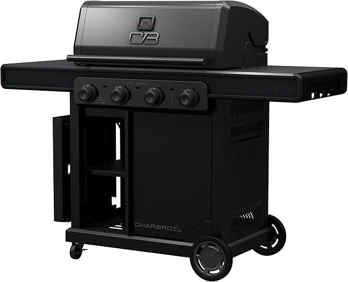 Char-Broil® Pro Series™ with Amplifire™ Infrared Technology 4-Burner Propane Gas Grill and Griddle Cabinet, Black 463279224