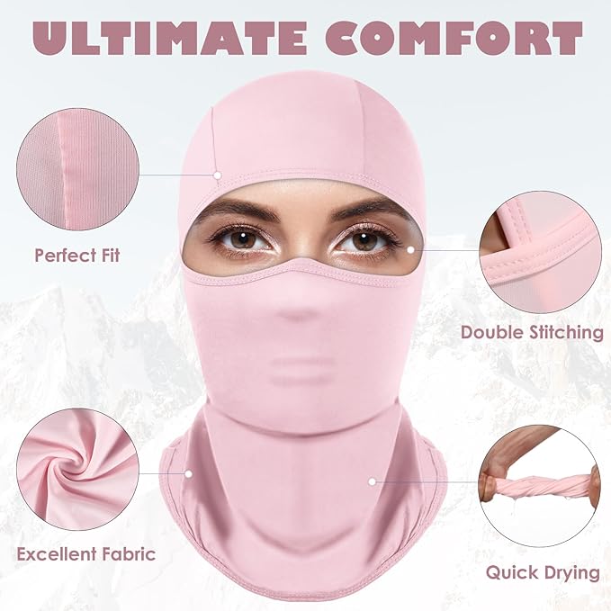 Achiou Balaclava Face Mask, Ski Mask for Men Women Football, Lightweight Sheisty, Ninja Shiesty Sun Hood UV Protector Cycling