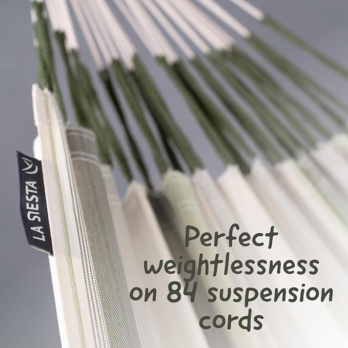 La Siesta® Large Double Brisa Classic Hammock & TreeMount, Trees Beams Posts Suspension Kit - Indoor Outdoor Hammock Swing, Weather Resistant, Cedar