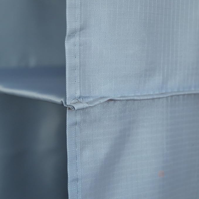 Hanging Closet Organizer, Easy Mount Foldable 4-Shelf Hanging Closet Wardrobe Storage Shelves, Clothes Handbag Shoes Accessories Storage, Washable Oxford Cloth Fabric, Gray