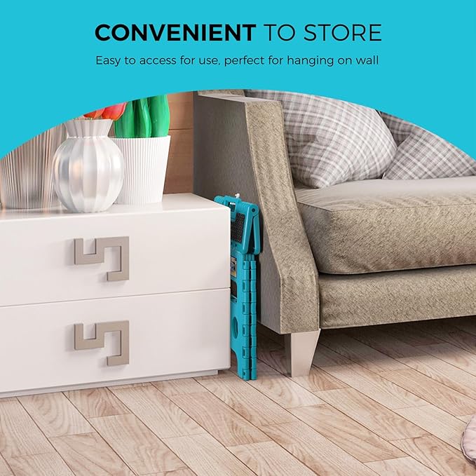 ACKO Folding Step Stool - 13" Premium Heavy Duty Foldable Stool for Adults, Kitchen Garden Bathroom Stepping Stool (1 Pack)