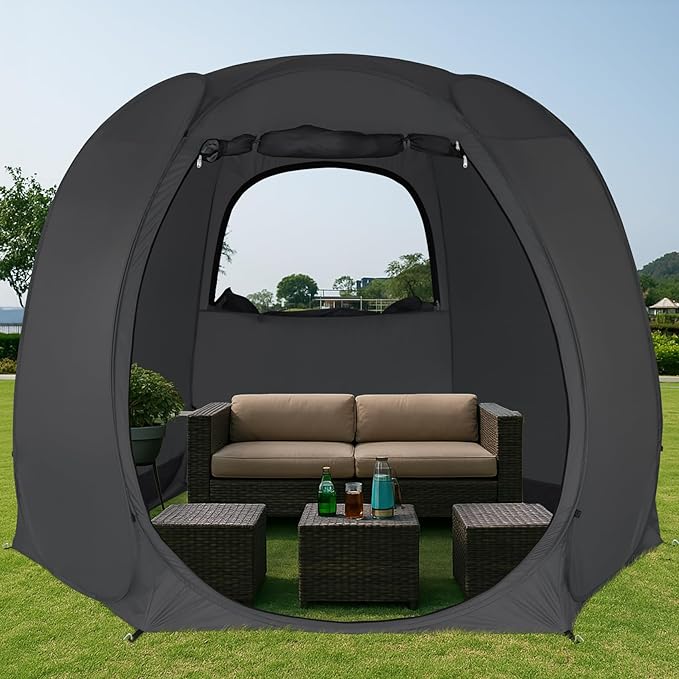 Alvantor Pop Up Screen Tent House Room Instant Outdoor Camping Canopy Sun Shelter Gazebo for Patio, Backyard & Deck, Privacy Tent(2-10 People, 8'x8' 10'x10' 12'x12')