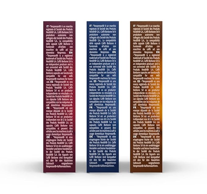 Caffè Borbone Aluminum Espresso Pods for Nespresso Coffee Machines, Intense, Smooth and Rich Italian Roast Coffee - Variety Pack - 100 Count (10 Packs of 10) - NOT compatible with Vertuo machines