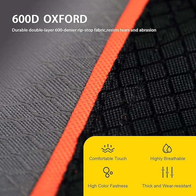 FAIR WIND Oversized Fully Padded Camping Chair Folding Loveseat Camping Couch Double Duo Chair Heavy Duty Quad Fold Arm Chair with Cup Hold - Supports 650 LBS Black