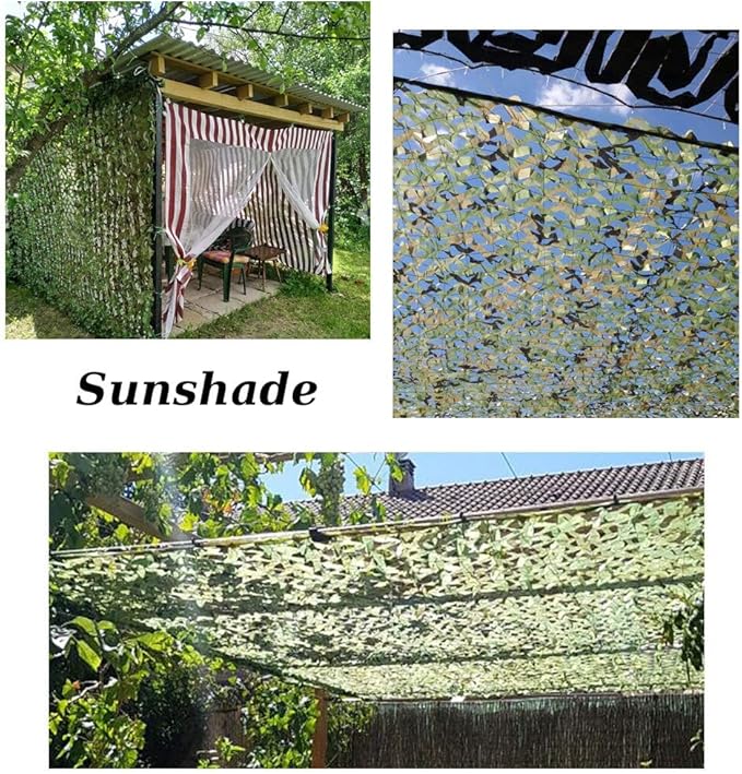 Camo Netting Camouflage Netting 20x20 10x20 10x10 Bulk Roll Burlap Camo Tarp Sunshade Net for Hunting Blind Dinosaur Birthday Jungle MilitaryTheme Party Decoration Camping Shooting