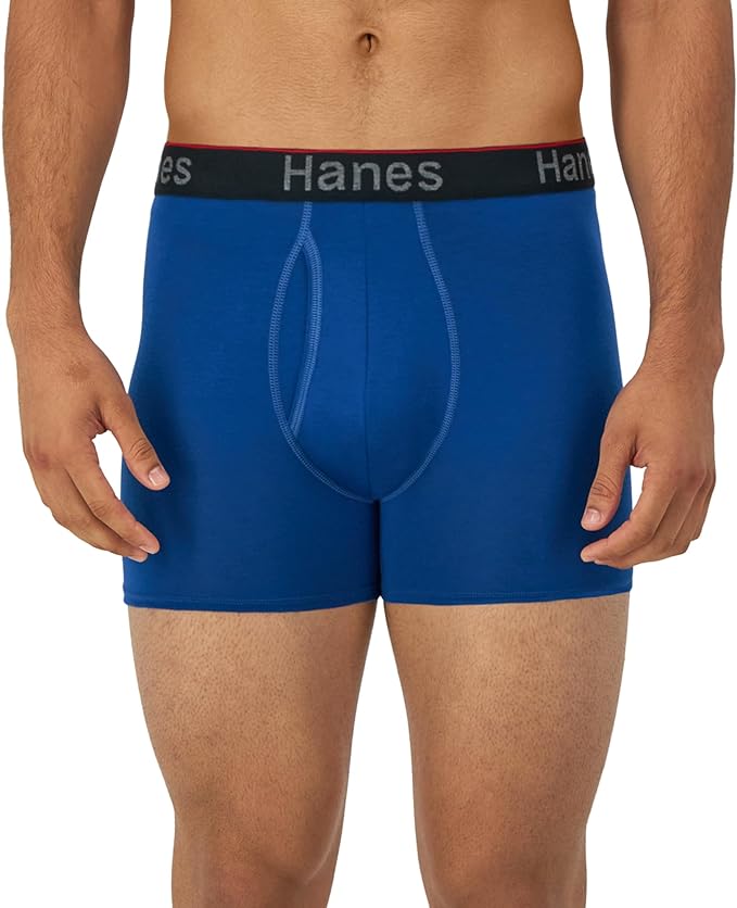 Hanes Total Support Pouch Men's Boxer Brief Underwear, Anti-Chafing, Moisture-Wicking Odor Control, 3-Pack (Reg or Long Leg)