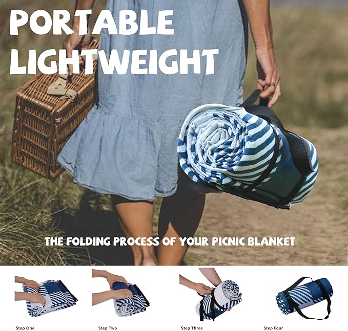 Extra Large Picnic Blankets Portable 80x80 Oversized Waterproof Sandproof Outdoor Boho Beach Blanket Camping Grass Mat Women Birthday Thank You Gift Mother Day Sister Hostess Girlfriend Teacher Gifts