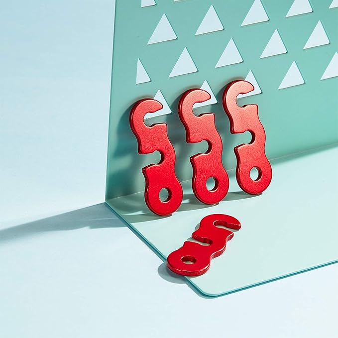 SATINIOR Guyline Tensioner Aluminum Alloy Tent Cord Paracord Tensioner Guy Line Rope Adjusters Cam Jam Cord Tighteners for Outdoor Tent Camping Hiking Accessories