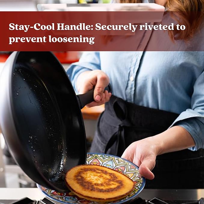 Alva Energy 8" Ceramic Nonstick Frying Pan – PFAS/PTFE-Free, Healthy Cooking Skillet, Fast, Even Heating, Induction & Oven Safe, Lightweight with Stay-Cool Handle – Scratch-Resistant & Dishwasher Safe