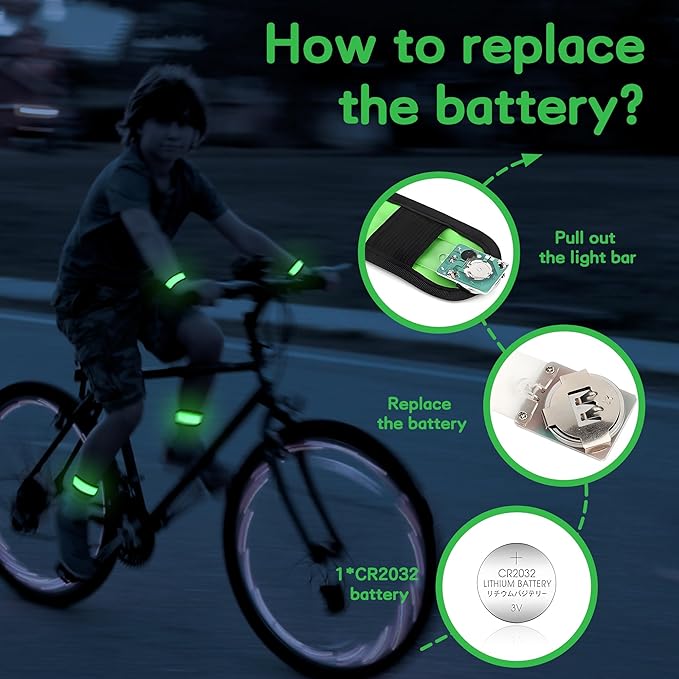 6 PCS LED Reflective Gear, LED Wristbands, LED Light Up Wristbands for Walking, Running, Jogging, Concerts, Sports, Camping, Sporting Events, Party, Rave Accessories