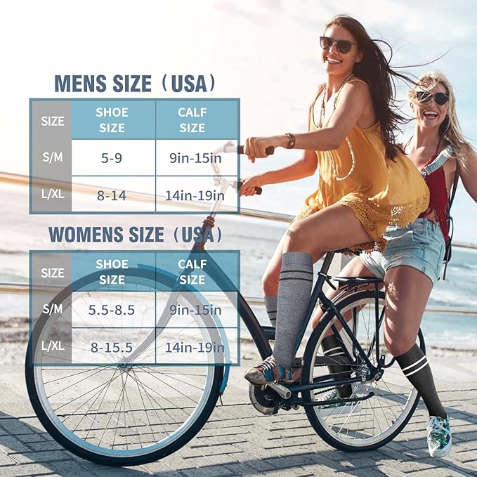 6 Pack Copper Compression Socks for Women and Men Circulation-Best Support for Medical, Running,Nursing,Athletic