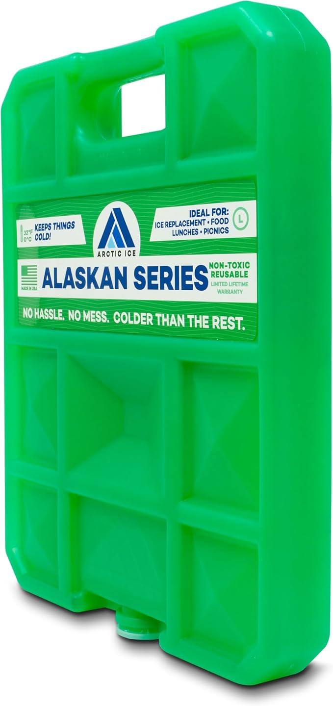 Arctic Ice Alaskan Series Long Lasting Reusable Ice Pack - Freezes at 32° Fahrenheit - Keeps Food & Drinks Cool Without The Risk of Freezing