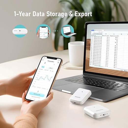 INKBIRD WiFi Thermometer Hygrometer 3 Pack with 300ft Wireless Sensors & App Alerts | Indoor/Outdoor Temperature Humidity Monitor for Home, Greenhouse, Wine Cellar | 50 Sensor Capacity & Cloud Storage