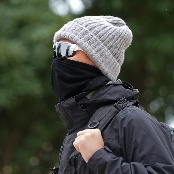 ACUSHLA 100% Merino Wool Neck Gaiter Ski Face Mask Scarf Neck Warmer for Men & Women All Weather