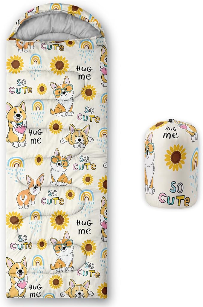 Camping Sleeping Bags Warm & Cool Weather Waterproof Backpacking Sleeping Bag All Seasons Camping, for Adult Kids Boy Girls Camping Gear Equipment, Traveling