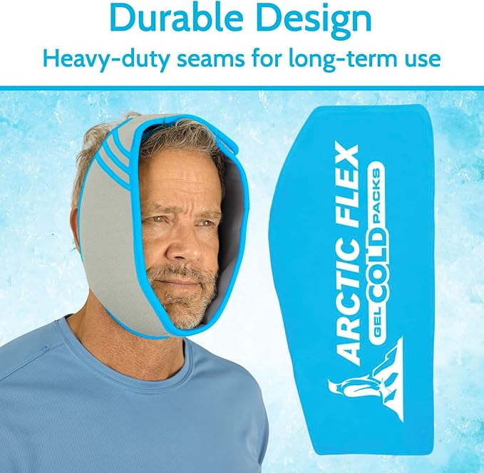 Arctic Flex Gel Replacement Packs - Gel Ice Packs Reusable for Face Ice Brace - Hot and Cold Gel Ice Pack for Injuries, Pain Relief, Swelling - Flexible Therapy Compression Wrap - Athletic, Women, Men