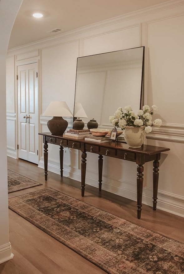 Frame My Mirror Black Metal Framed Mirror, 20" x 48" Mirror for Bathroom, Metal Frame, True Reflections Glass, Black Finish, Stanton Design, Hangs Horizontally or Vertically, Made in USA