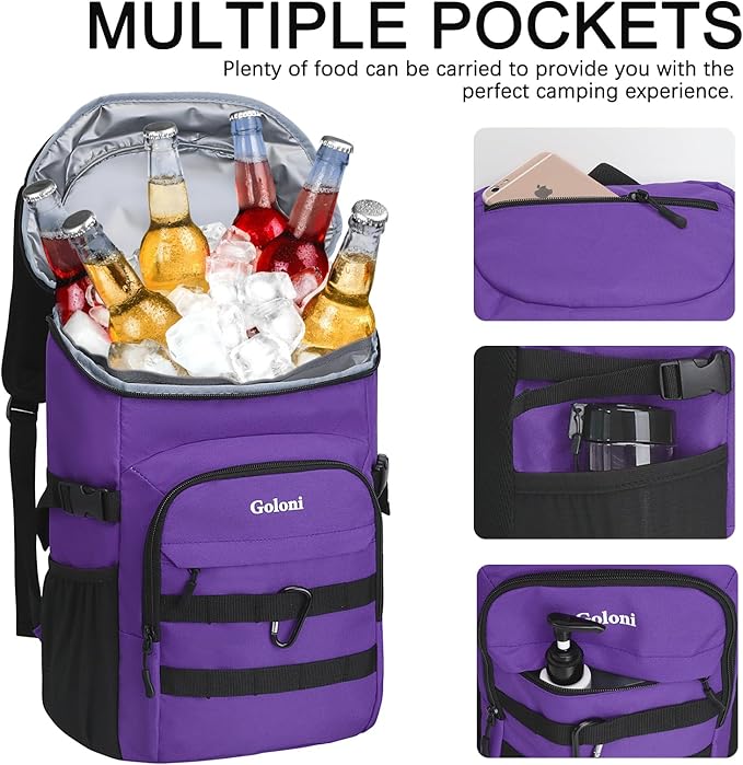 Cooler Backpack Insulated Leak Proof,Small Soft Coolers Bag for Men and Women Camping,Travel,Beach,Hiking,Picnic