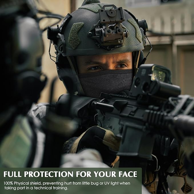 Achiou Balaclava Face Mask, Ski Mask for Men Women Football, Lightweight Sheisty, Ninja Shiesty Sun Hood UV Protector Cycling