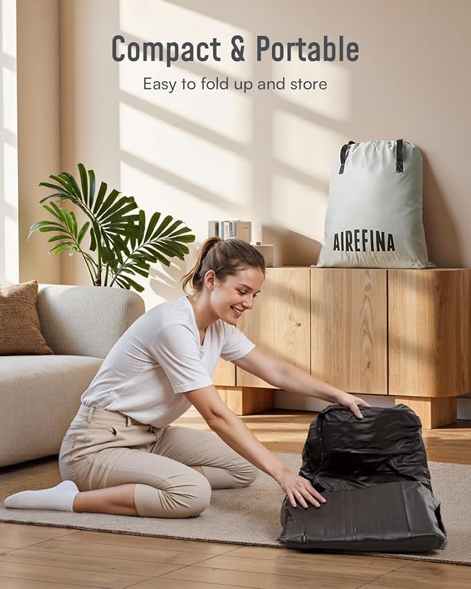 Airefina King Size Air Mattress with Built in Pump, 20 Raised Comfort Inflatable Mattress Upgraded Blow Up Mattress King for Guest Home Temporary, Air Bed, Colchon Inflable