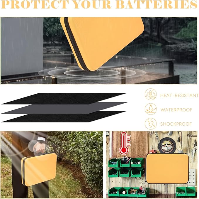 Battery Organizer Storage Case with Tester for AA AAA C D 9V Battery Holder 7 Batteries Variety Pack 111 Batteries Mesh Bag (Batteries Not Included)