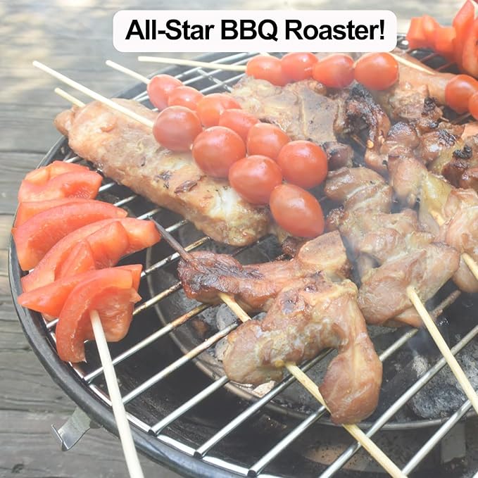 200 PCS Bamboo Marshmallow Roasting Sticks, SMores Skewers for Fire Pit, Proper Long 16 Inch Heavy Duty 4mm Thick Wooden Smores Sticks for Open Fire Pits Roaster Barbecue Hot Dog Camping Kebab Sausage