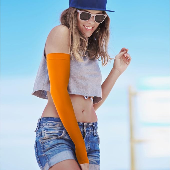 GOUNOD Sun Protection Cooling Arm Sleeves with Thumb Holes - Gardening Outdoors Sports Workouts Sunscreen Arm Sleeves