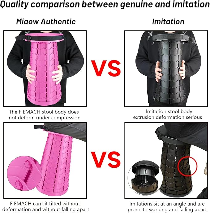 FoldingStool Colorful Stool Body Portable Collapsible Stool Seat Max Load Capacity 397lbs, Telescopic Folding Stools Retractable Stools for Adults Camping Hiking Travel Outdoor BBQ