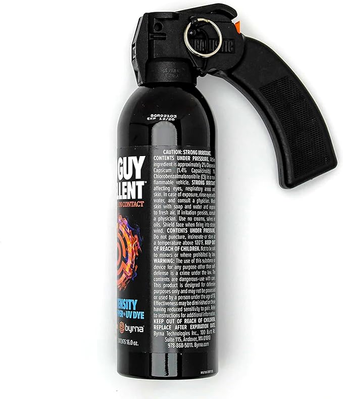 Byrna BGR Pepper Spray - Maximum Stopping Power | Attacker Tracker UV Marking DYE Technology | Military Strength Self-Defense Stream Spray (30 Foot Range) - 1 LB