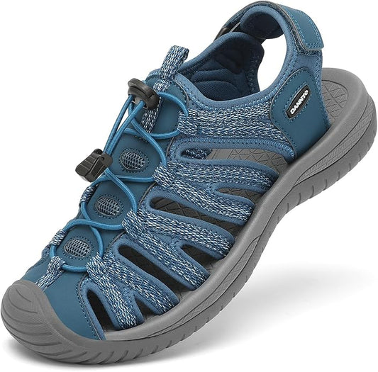 Dannto Women's Closed Toe Hiking Sandals Walking Water Sandal Comfort Athletic Sport Outdoor Sandals