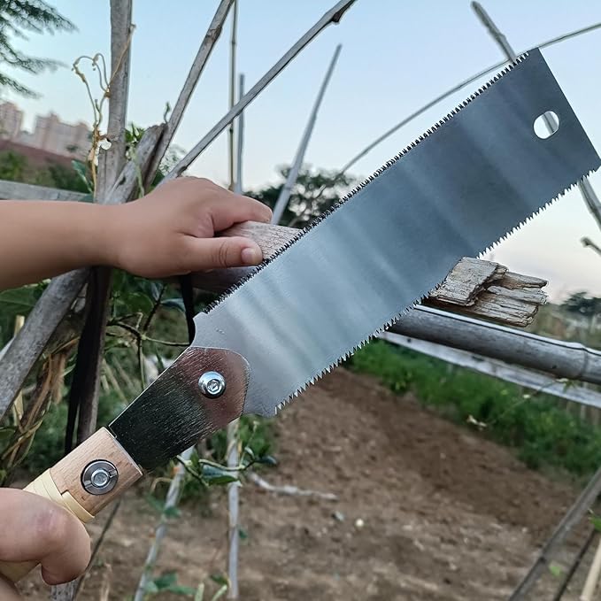 10” SK5 Blade Hand Saw, Double Edge 3 Side Grinding Teeth Japanese Pull Saw, Impulse Hardening Steel Teeth,Sharp and Light Woodworking Tools Gift for Men Women Carpenter and DIY Hobbyist