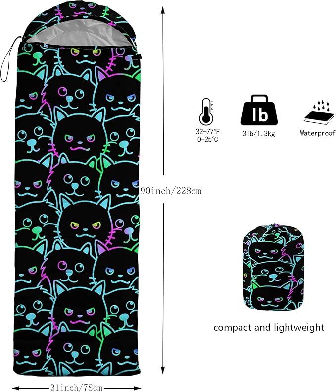 BailiPromise Camping Sleeping Bags,3 Season Warm & Cool Weather,Lightweight,Waterproof Sleeping Bags for Adults & Kids,Traveling,and Outdoors,Camping Gear Equipment