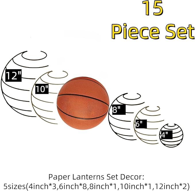 Green Orange Paper Lanterns Decorative 15pcs Party Hanging Decorations for Bachelorette Wedding Birthday Baby Shower Graduation Anniversary Green orangeThemed Room Decor