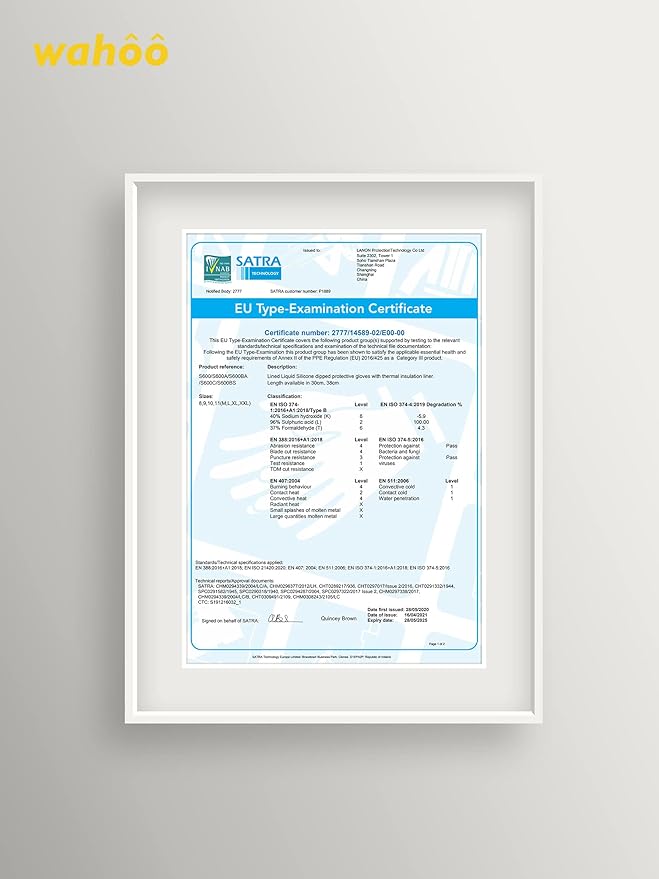 LANON Protection Wahoo Liquid Silicone Smoker Oven Gloves, Food-Contact Grade, Heat Resistant Gloves for Cooking, Grilling, Baking, Yellow, XXL/11