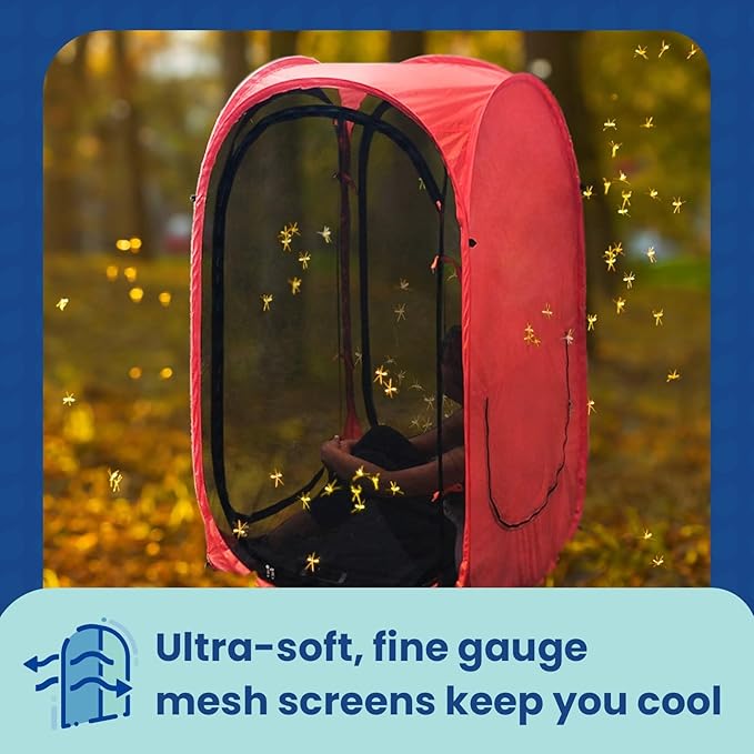 WeatherPod® The Original Shark Tank MyPod??Mesh 1-2 Person Pop-Up Screen Pod - Keeps Out Bugs, Mosquitos, and Harmful UV Rays - UPF 50 for Maximum Protection from The Sun
