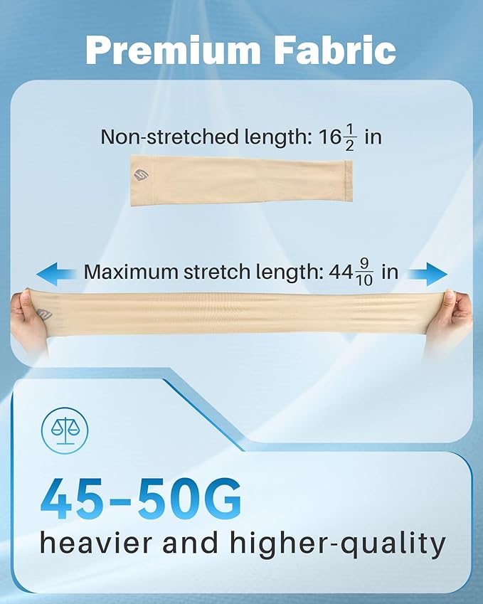 Arm Sleeves for Men Women UV Sun Protection Compression Arm Warmer Tattoo Cover Up, Sports Golf Cooling Sleeves