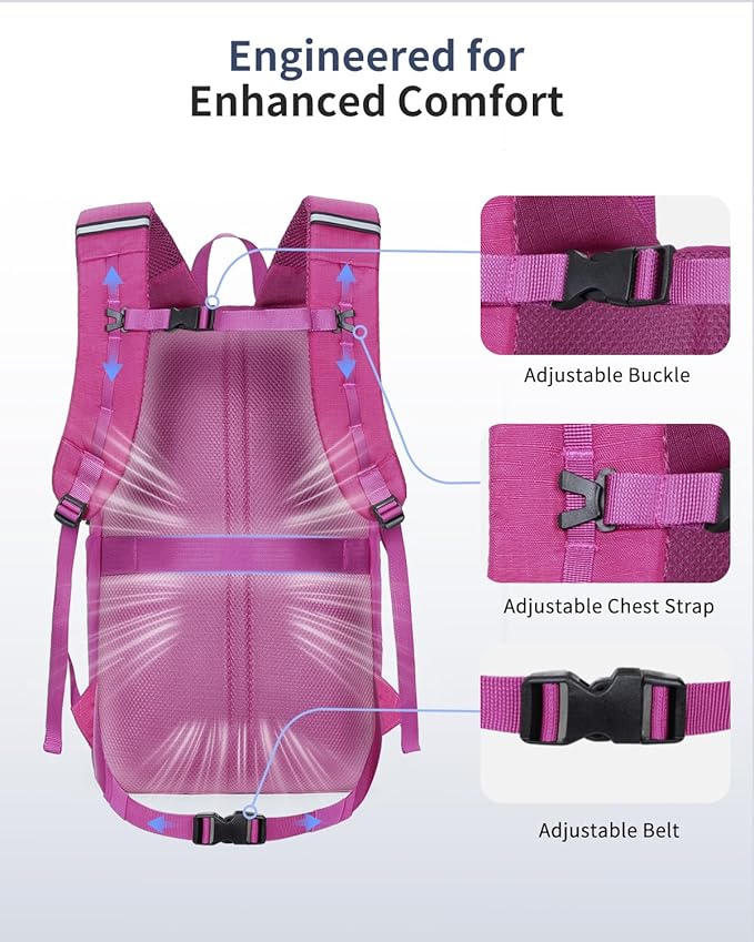 ECOHUB Hiking Backpack 30L Travel Backpack Lightweight Casual Daypack Water Resistant Camping Bag Outdoor Sports Back pack for Men Women